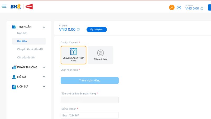 2 cách rút tiền BK8 đang được hỗ trợ