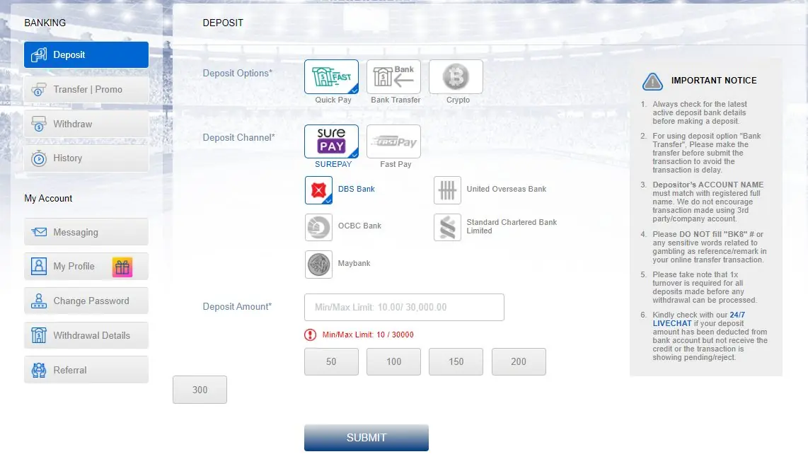 Nạp rút tiền Bk8